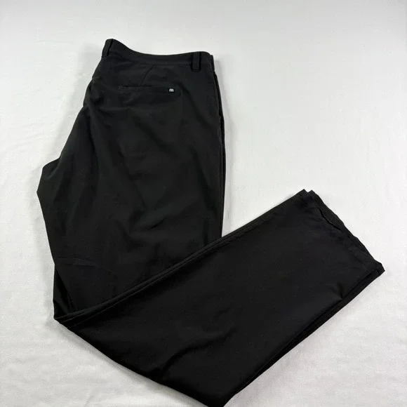 Travis Mathew Pants Men 40x32 Black Chino Right On Time Golf Performance Stretch - Picture 1 of 12